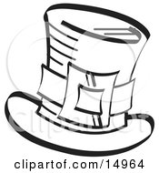 Poster, Art Print Of Leprechauns Tophat With A Buckle In Black And White