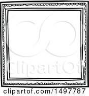 Clipart Of A Sketched Frame Design Element Royalty Free Vector Illustration
