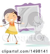 Poster, Art Print Of Happy Girl At A Museum For A Field Trip