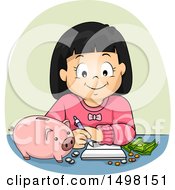 Poster, Art Print Of Girl Budgeting And Planning For Her Savings