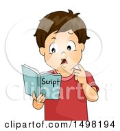 Poster, Art Print Of Confused Boy Trying To Memorize Scripts