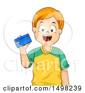 Poster, Art Print Of Boy Holding A Credit Card