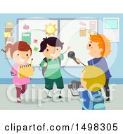 Poster, Art Print Of Group Of Children During An Interview For School