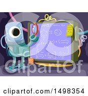 Poster, Art Print Of Smart Alien Studying A Formula On A Board