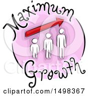 Poster, Art Print Of Person In Stages On A Maximum Growth Icon