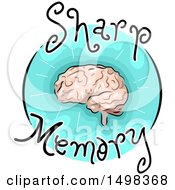 Poster, Art Print Of Brain On A Sharm Memory Icon