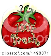 Poster, Art Print Of Tomato With Fresh Text