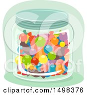Poster, Art Print Of Glass Jar Full Of Candy