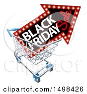 Black Friday Sale Arrow Marquee Sign In A Shopping Cart