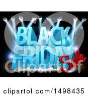Poster, Art Print Of 3d Black Friday Sale Text Design On A Lit Up Stage