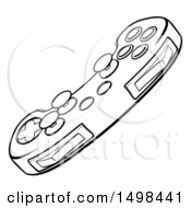Video Game Controller In Black And White