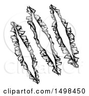 Clipart Of Scratched Tears In Metal Royalty Free Vector Illustration by AtStockIllustration