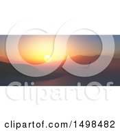 Poster, Art Print Of 3d Sunset Landscape Of An Eagle Over A Bay