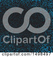 Clipart Of A Blue And Black Halftone Dot Background Royalty Free Vector Illustration