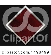 Clipart Of A Red Diamond Frame On Metal And Carbon Fiber Royalty Free Illustration