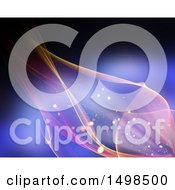 Clipart Of A Background Of Waves And Flares Royalty Free Illustration