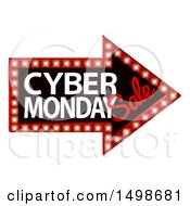 3d Marquee Sign With Cyber Monday Sale Text