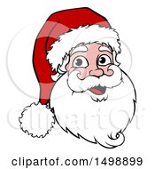 Poster, Art Print Of Cartoon Christmas Santa Claus Face