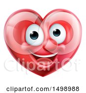 Poster, Art Print Of Happy Red Love Heart Mascot