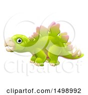 Poster, Art Print Of Green Stegosaur Dinosaur
