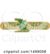 Poster, Art Print Of Merry Christmas Greeting Design With A Sleigh
