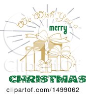 Poster, Art Print Of Christmas Greeting Design With Gifts