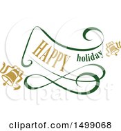 Clipart Of A Happy Holiday Greeting Royalty Free Vector Illustration