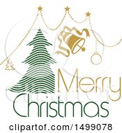 Clipart Of A Christmas Holiday Greeting Royalty Free Vector Illustration
