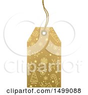 Clipart Of A Christmas Sales Tag Royalty Free Vector Illustration by dero