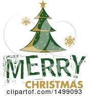 Clipart Of A Christmas Holiday Greeting Royalty Free Vector Illustration by dero