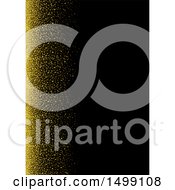 Poster, Art Print Of Black Background With Gold Glitter And Text Space