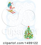 Poster, Art Print Of Christmas Santa Skiing Maze