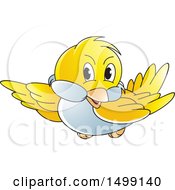 Poster, Art Print Of Flying Yellow Bird