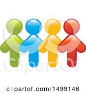 Poster, Art Print Of Group Of Colorful Arrow People