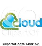 Poster, Art Print Of Green And Blue Cloud And Text Design