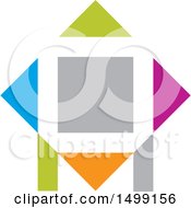 Clipart Of A Colorful Abstract Icon With Letter A Royalty Free Vector Illustration