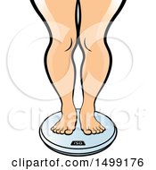 Poster, Art Print Of Weight Scale With Chubby Female Legs