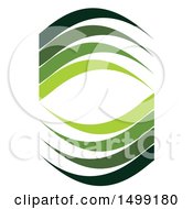 Clipart Of A Design Of Green Wave Swooshes Royalty Free Vector Illustration