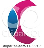 Clipart Of An Abstract Letter C Logo Royalty Free Vector Illustration