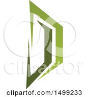 Clipart Of An Abstract Letter D Logo Royalty Free Vector Illustration