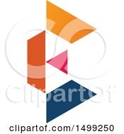 Clipart Of An Abstract Letter E Logo Royalty Free Vector Illustration