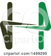 Clipart Of An Abstract Letter H Logo Royalty Free Vector Illustration