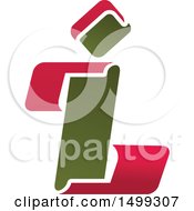 Clipart Of An Abstract Letter I Logo Royalty Free Vector Illustration