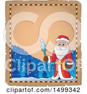 Poster, Art Print Of Father Frost Or Santa Claus With A Parchment Scroll