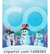 Poster, Art Print Of Group Of Snowmen