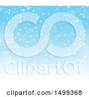 Clipart Of A Winter Snow Background Royalty Free Vector Illustration