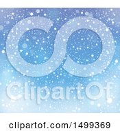 Clipart Of A Winter Snow Background Royalty Free Vector Illustration