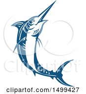 Poster, Art Print Of Jumping Blue Marlin Fish