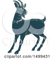 Clipart Of A Goat Wearing A Bow Tie Royalty Free Vector Illustration