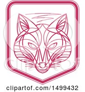 Poster, Art Print Of Pink And White Fox Face Shield
